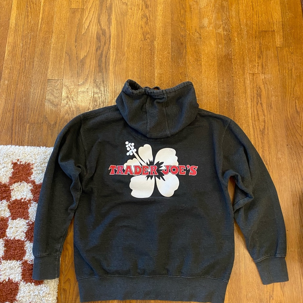 Trader Joe’s Charcoal Grey Hoodie Sweatshirt